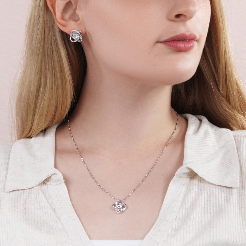 Confirmation - Trust in the Lord - Love Knot Necklace & Earring Set