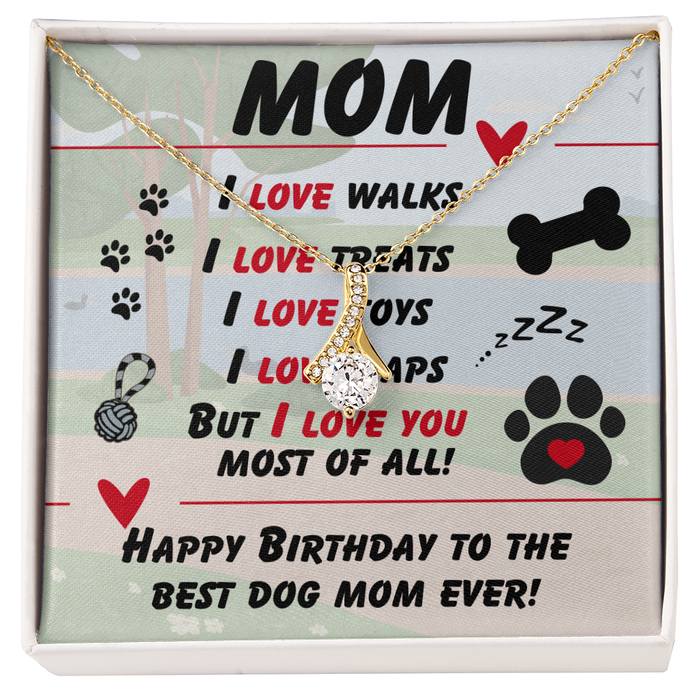 Mom - I love walks - Alluring Beauty Necklace