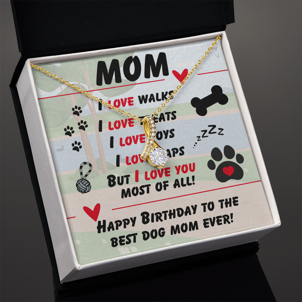 Mom - I love walks - Alluring Beauty Necklace