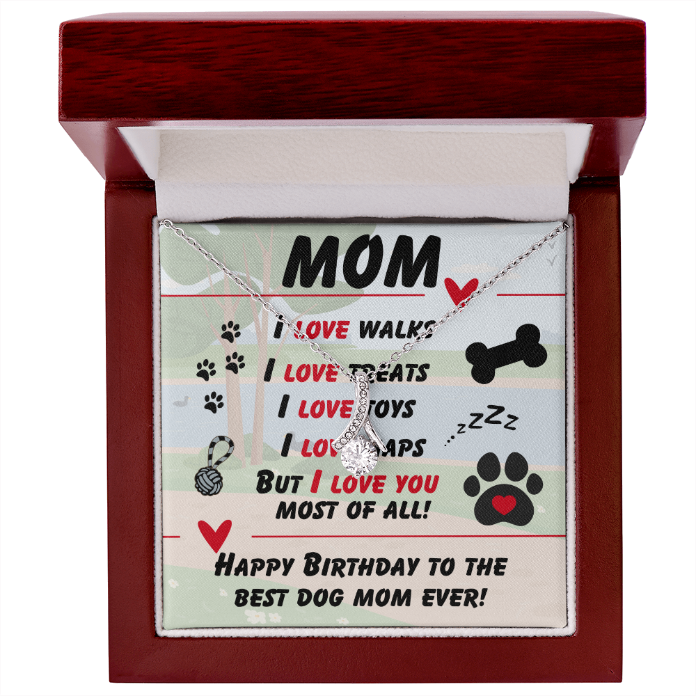 Mom - I love walks - Alluring Beauty Necklace