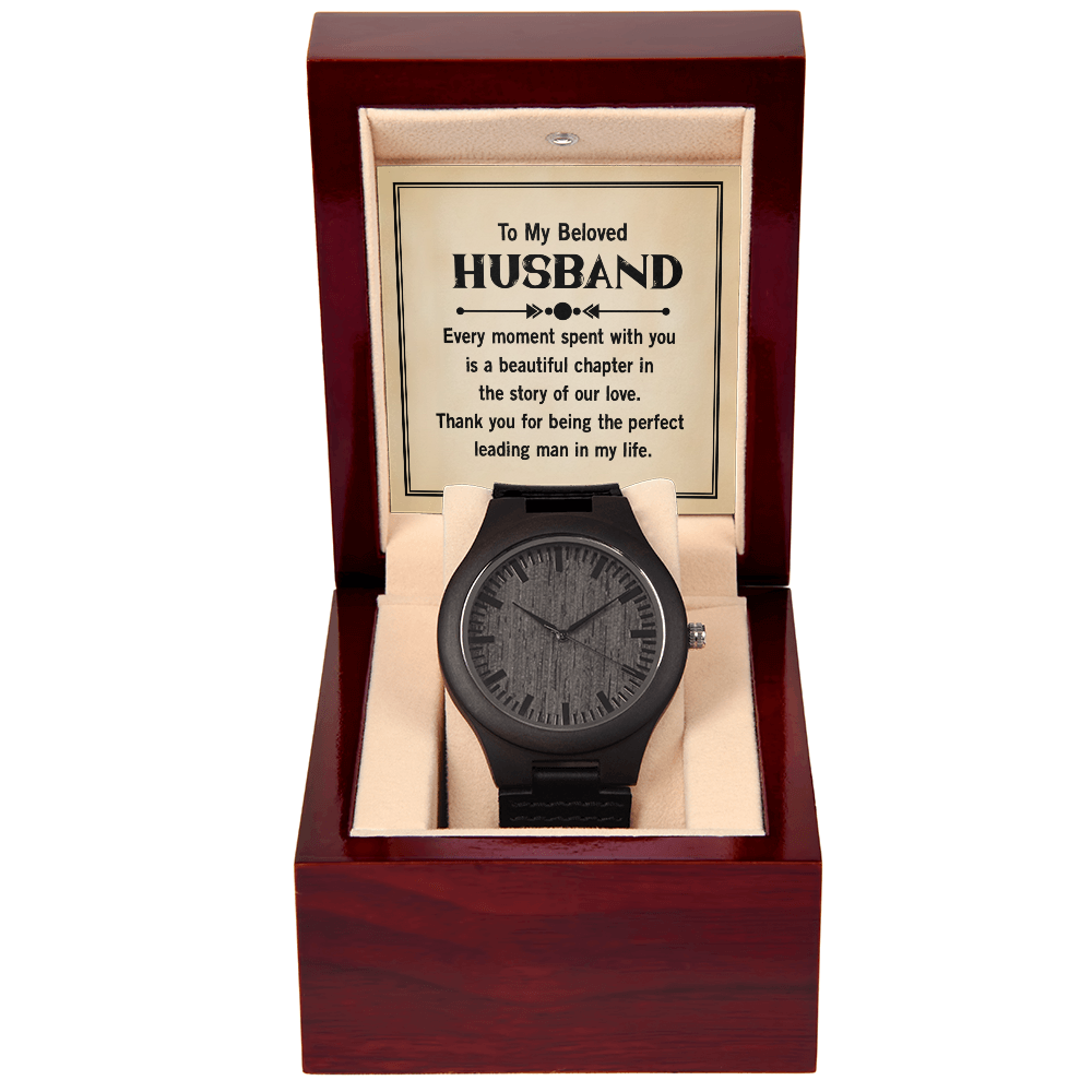To Husband - To my beloved husband - Wooden Watch