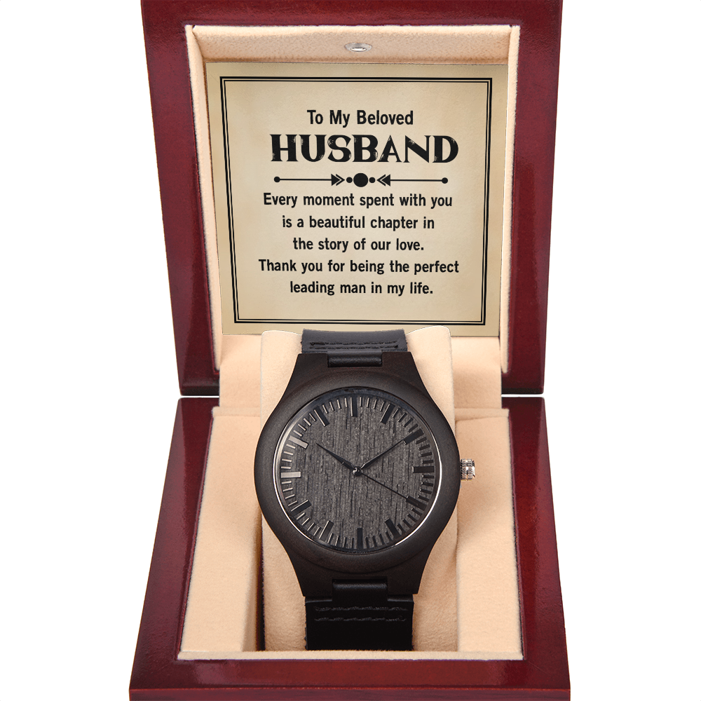 To Husband - To my beloved husband - Wooden Watch