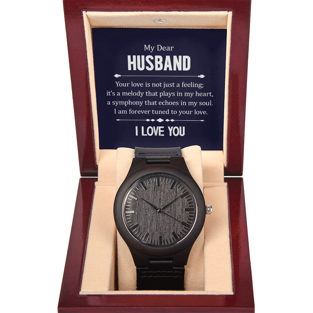 To Husband - My dear husband - Wooden Watch