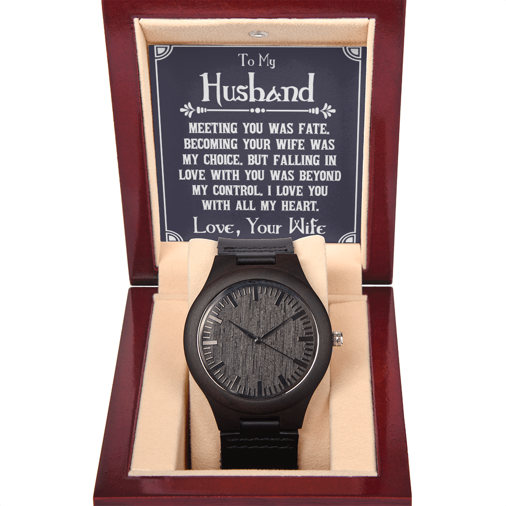 To Husband - To my husband - Wooden Watch