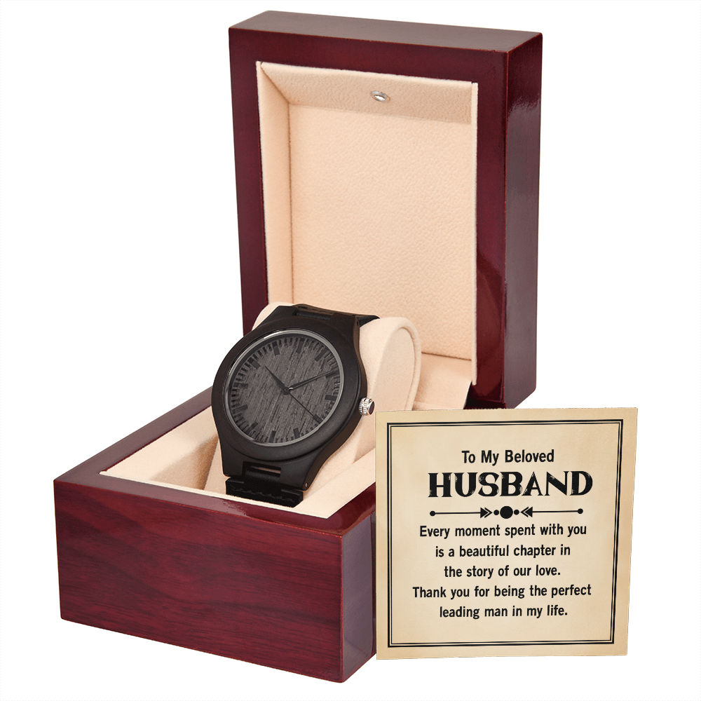 To Husband - To my beloved husband - Wooden Watch