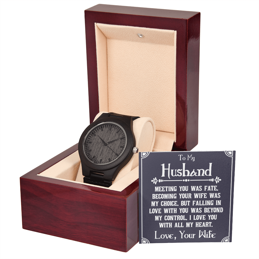 To Husband - To my husband - Wooden Watch