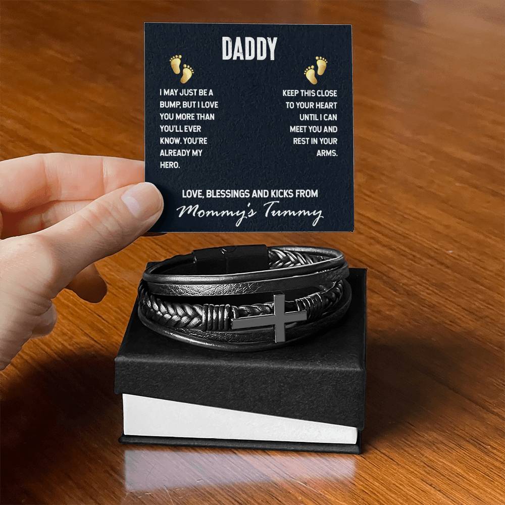 To Dad - Daddy. I may just - Men's Cross Bracelet