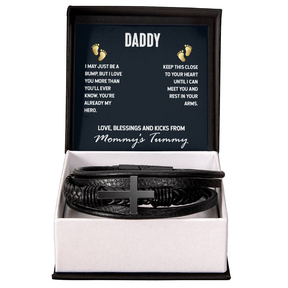 To Dad - Daddy. I may just - Men's Cross Bracelet