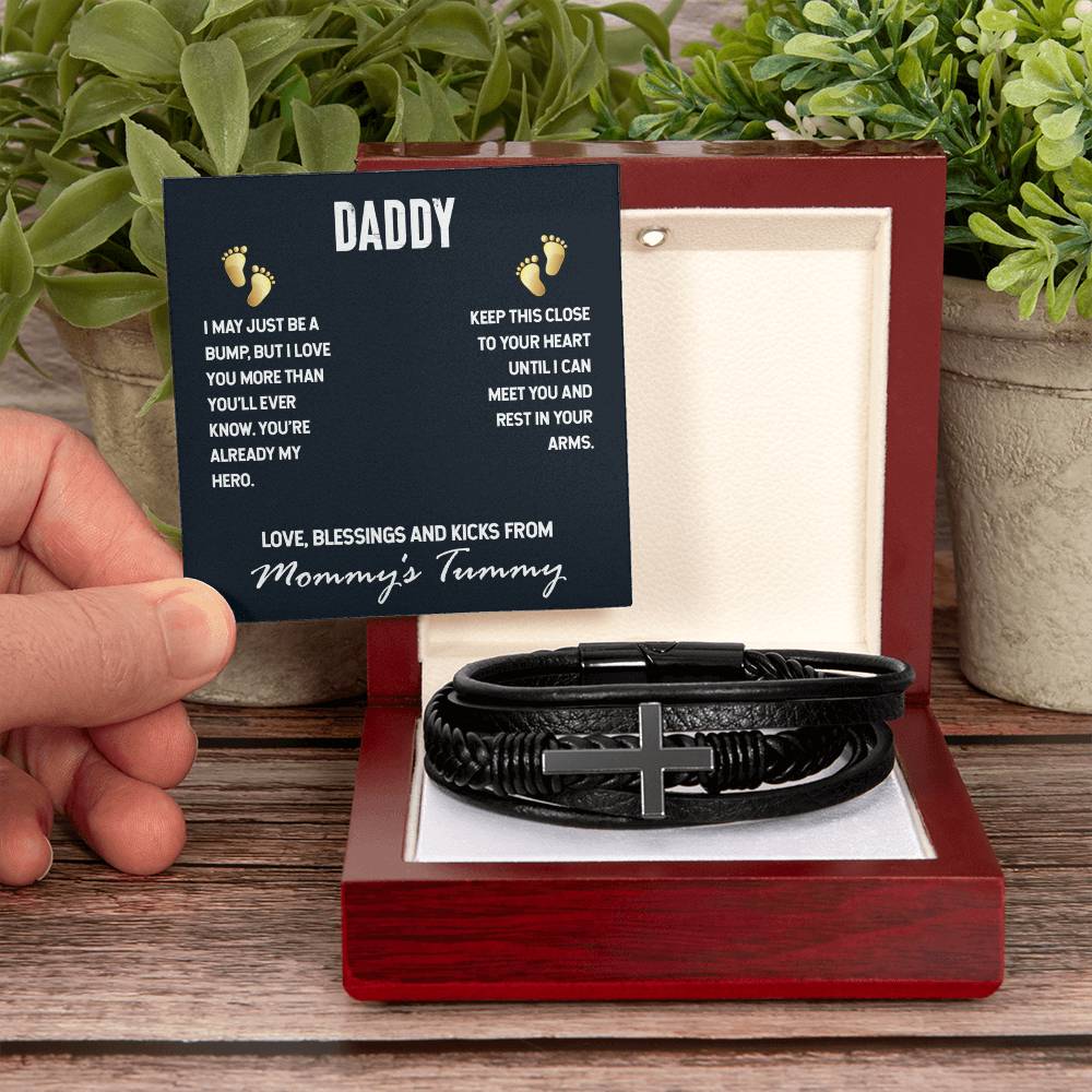 To Dad - Daddy. I may just - Men's Cross Bracelet