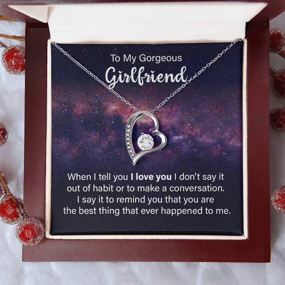 To Girlfriend - When I tell you - Forever Love Necklace