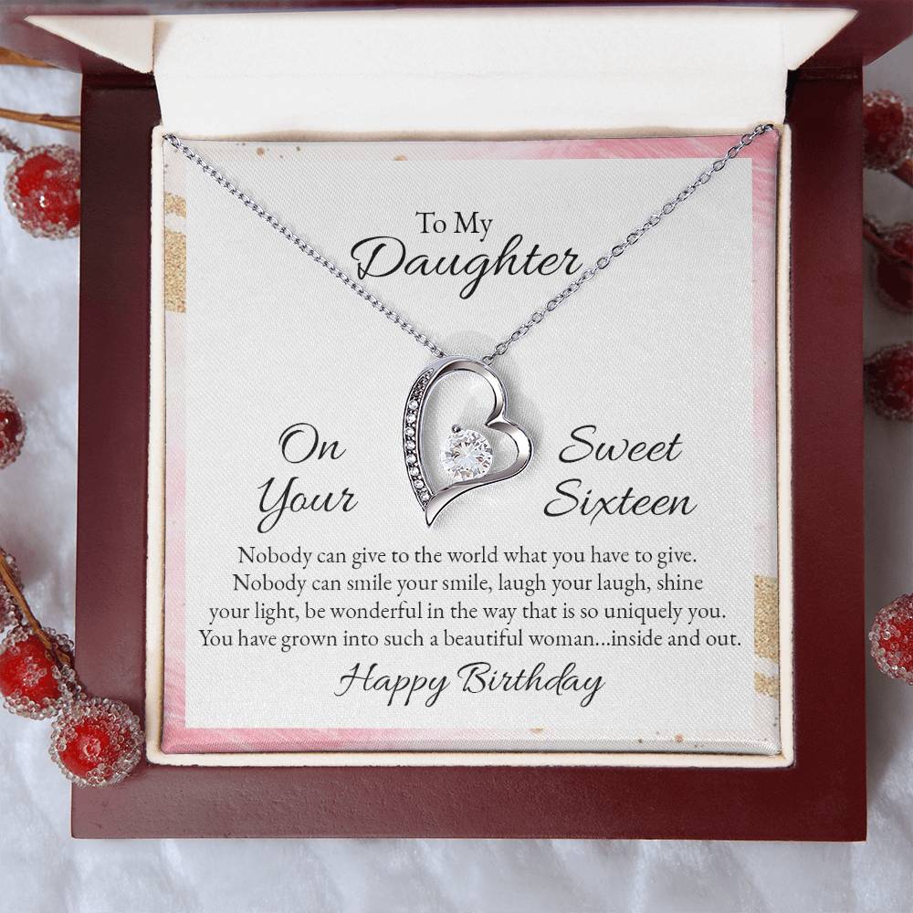 To Daughter - On your sweet sixteen - Forever Love Necklace