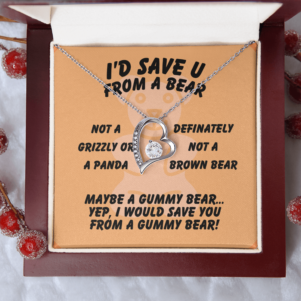 I'd save U - From a bear - Forever Love Necklace