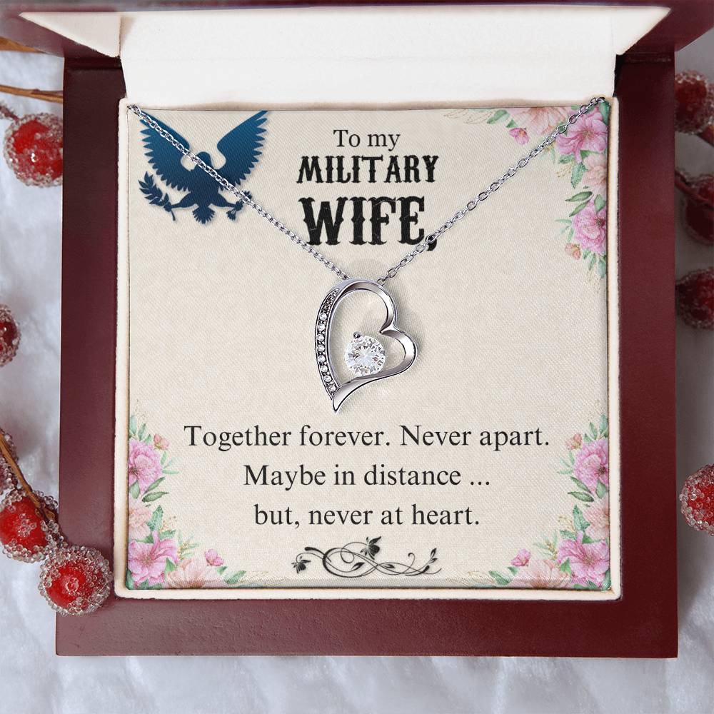 To Military Wife - Together forever - Forever Love Necklace