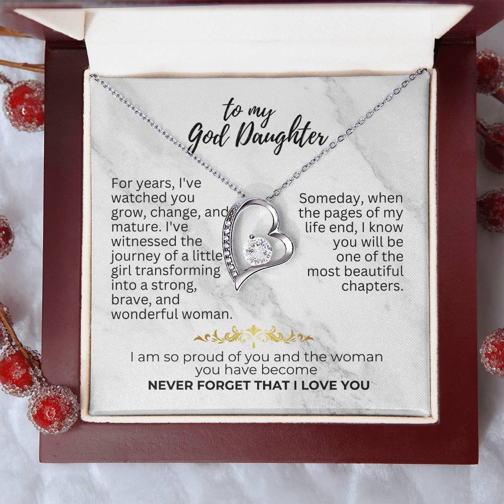 To God Daughter - For years - Forever Love Necklace