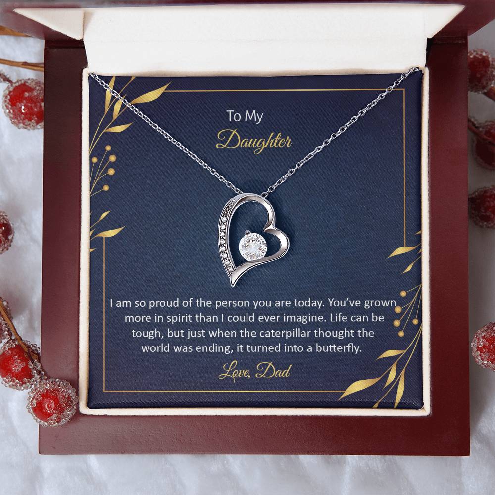 To Daughter - I am so proud - Forever Love Necklace