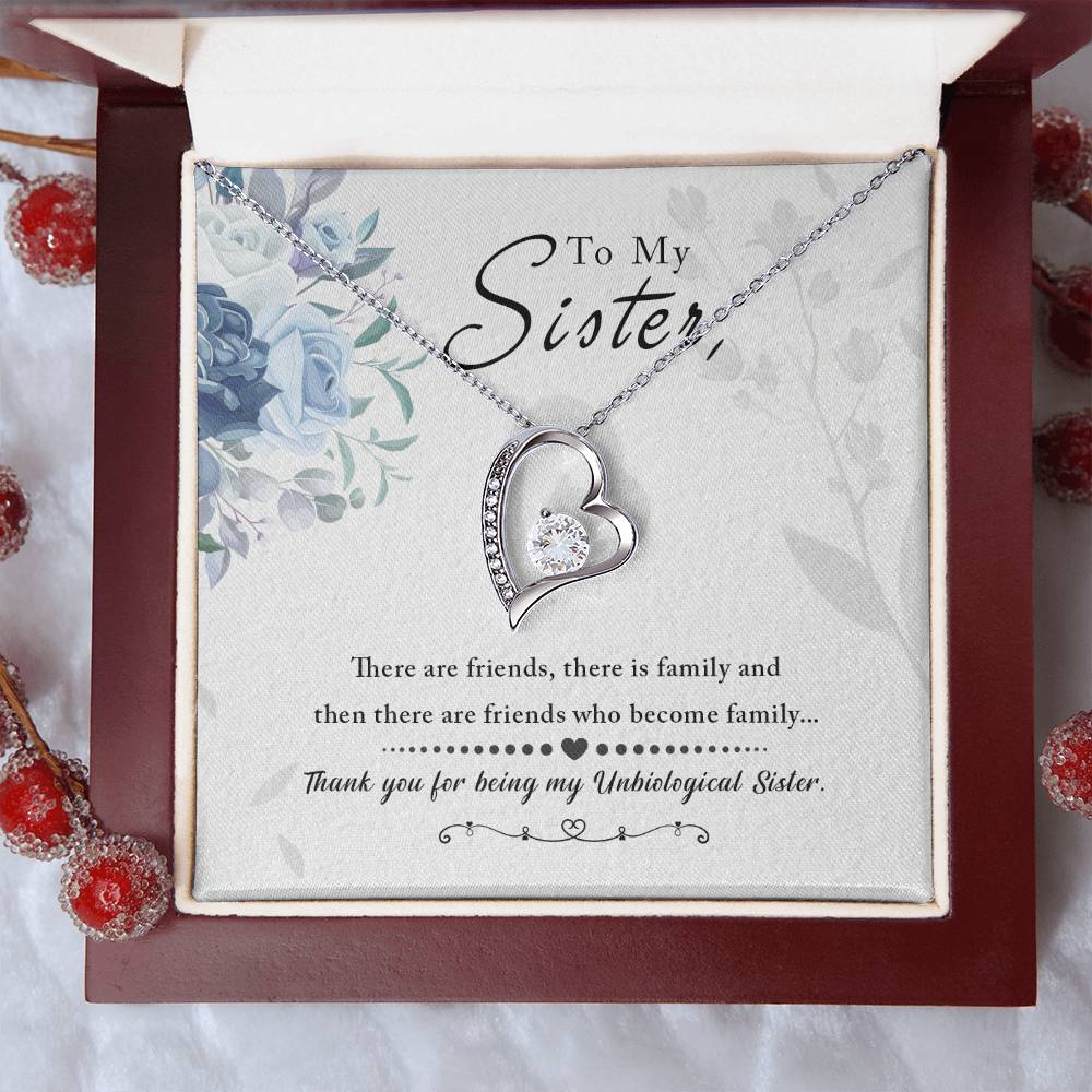 To Sister - There are friends - Forever Love Necklace