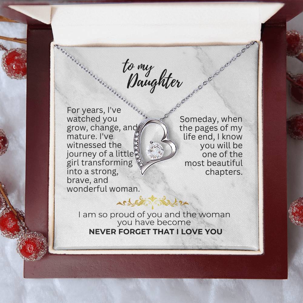 To Daughter - For years - Forever Love Necklace