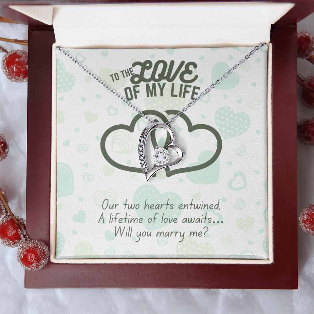 To the love of my life - Our two hearts - Forever Love Necklace