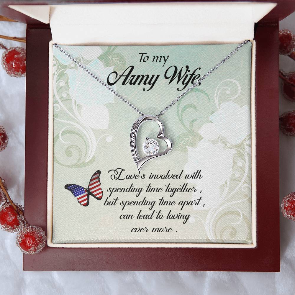 To Army Wife - Love's involved - Forever Love Necklace