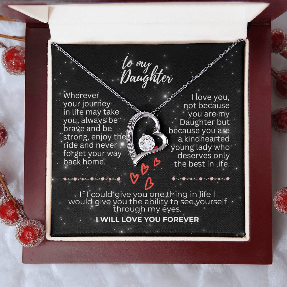 To Daughter - Wherever your journey - Forever Love Necklace