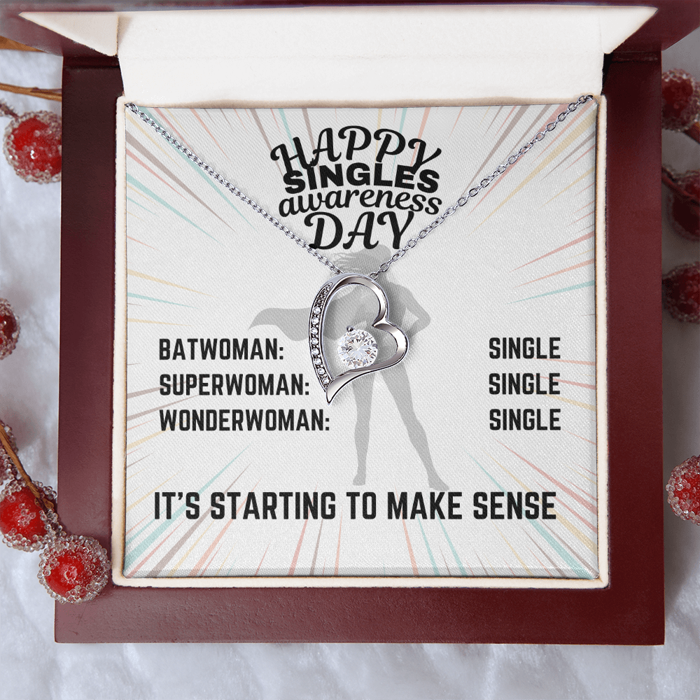 Happy Singles Awareness Day - Batwoman: Single - Forever Love Necklace