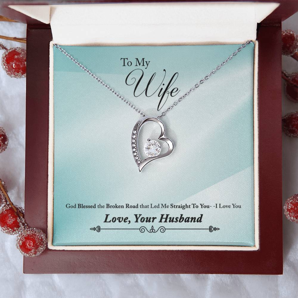 To Wife - God blessed - Forever Love Necklace