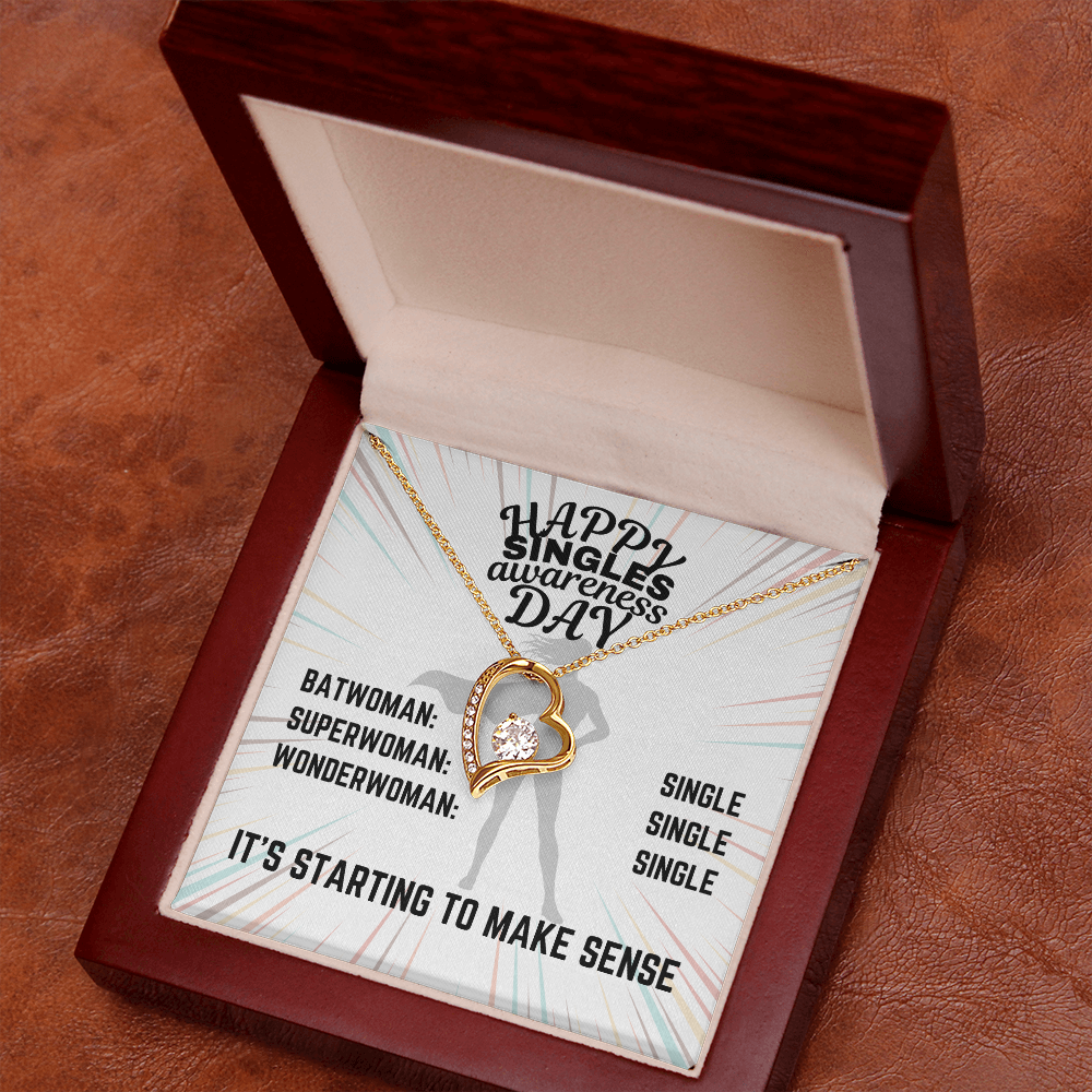 Happy Singles Awareness Day - Batwoman: Single - Forever Love Necklace