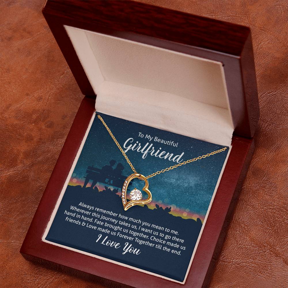 To Girlfriend - Always remember - Forever Love Necklace