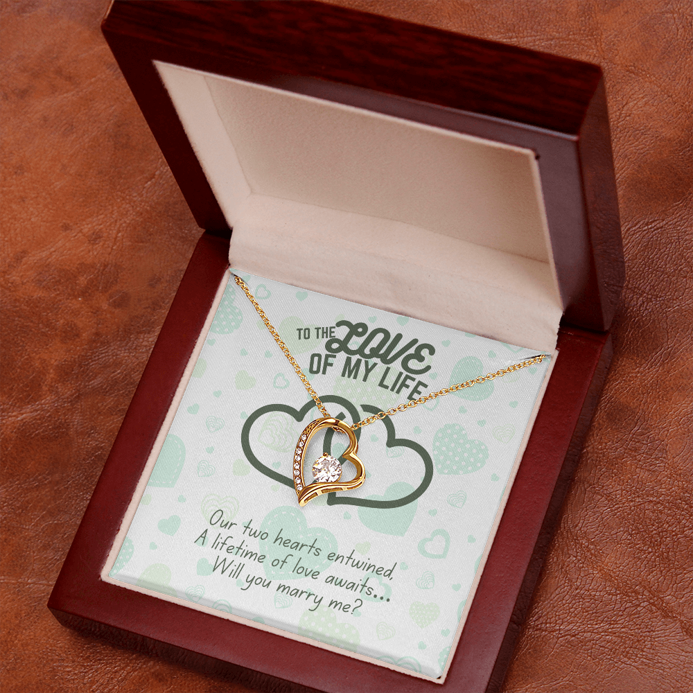 To the love of my life - Our two hearts - Forever Love Necklace