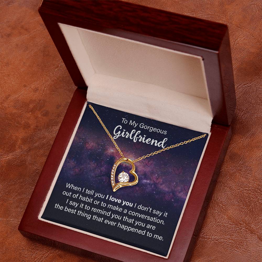 To Girlfriend - When I tell you - Forever Love Necklace