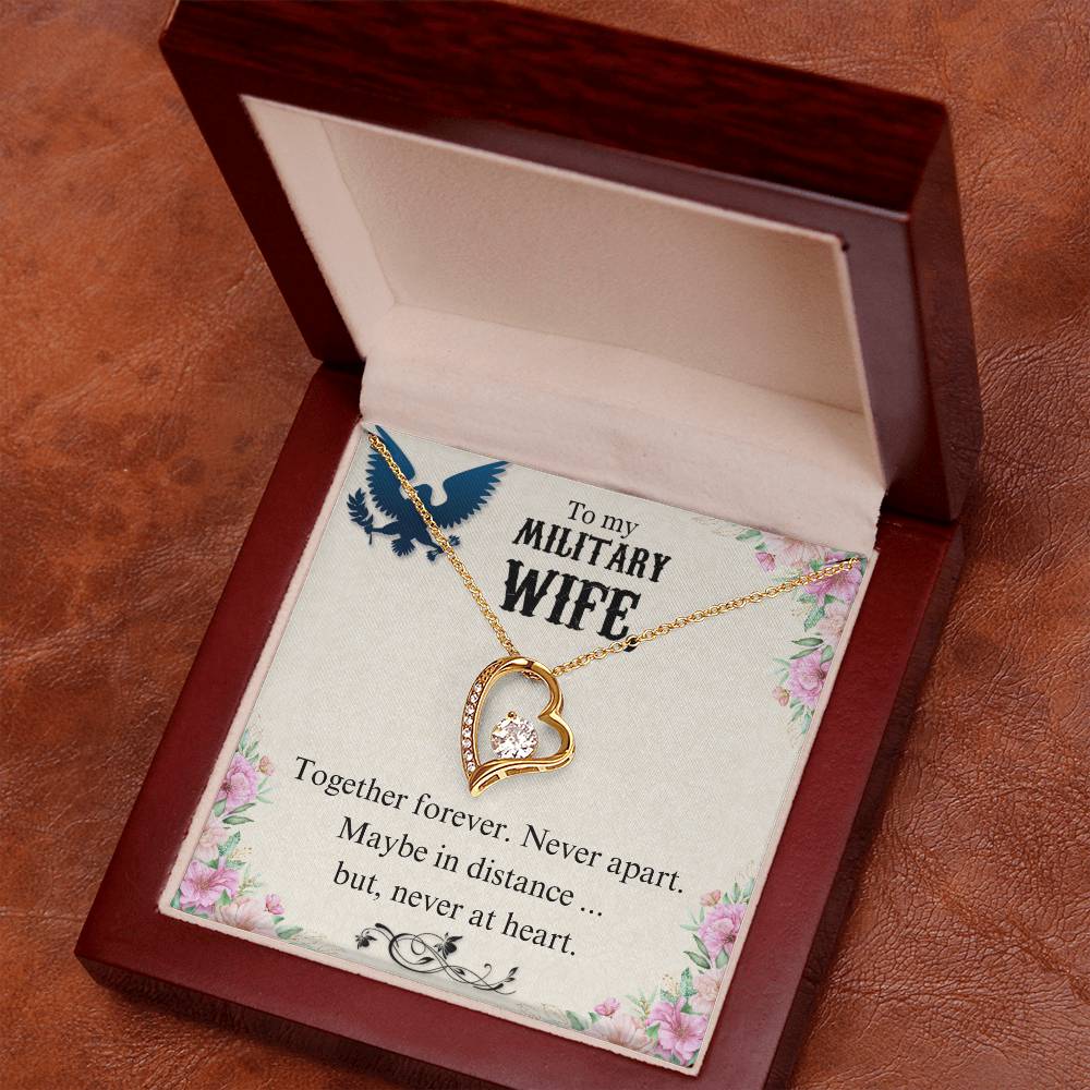 To Military Wife - Together forever - Forever Love Necklace