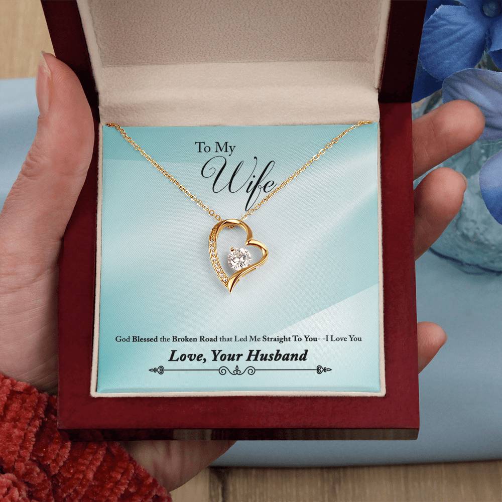 To Wife - God blessed - Forever Love Necklace