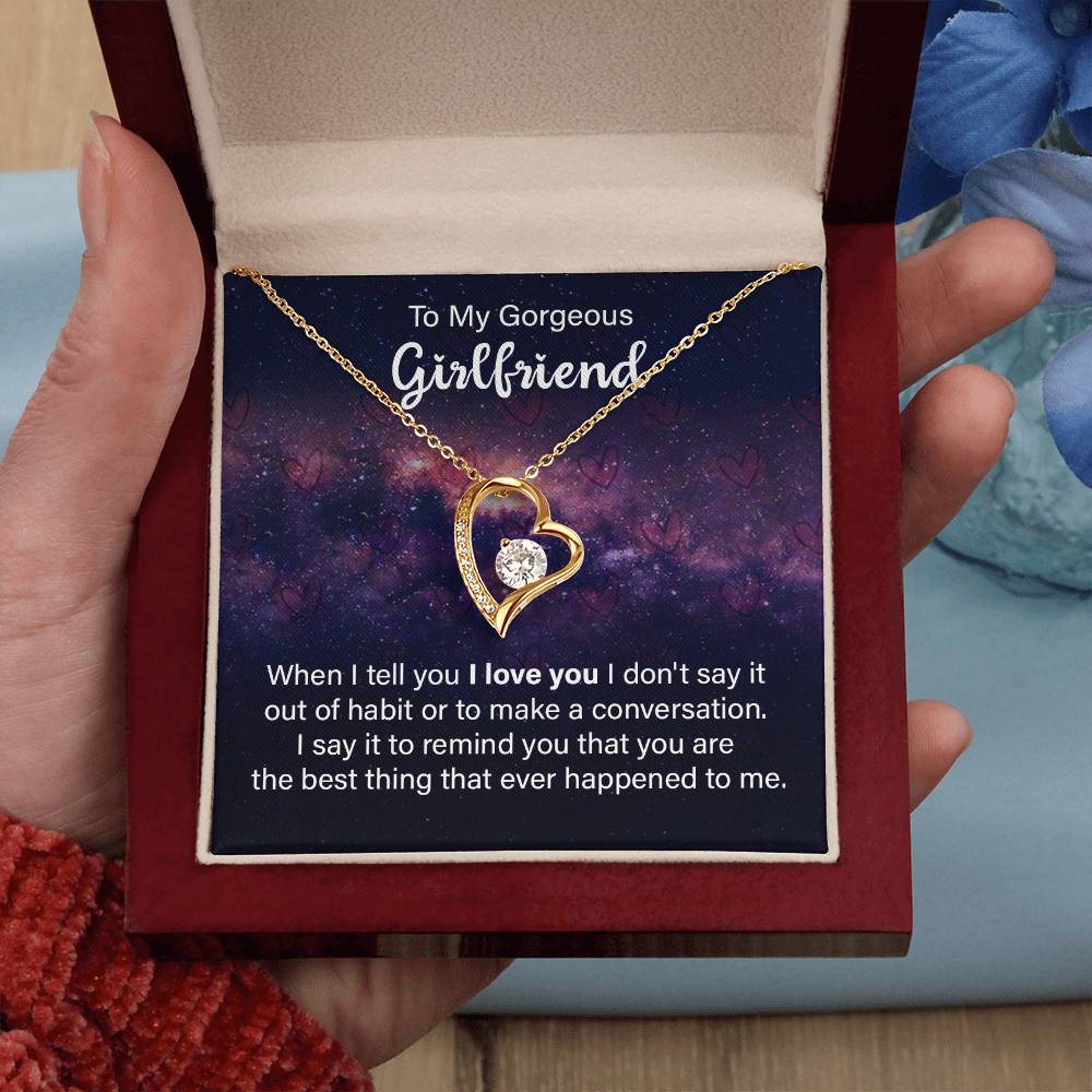 To Girlfriend - When I tell you - Forever Love Necklace