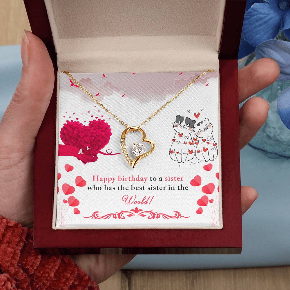 Birthday - To a sister - Forever Love Necklace