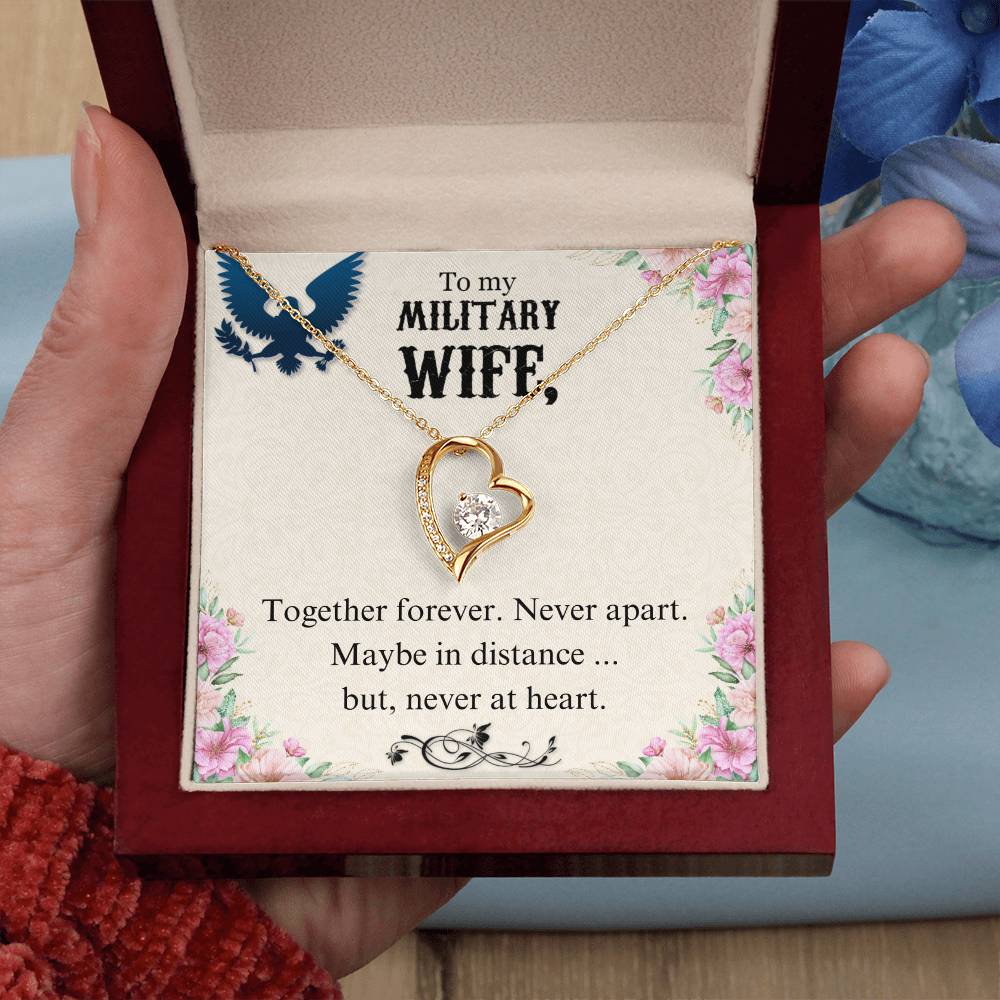 To Military Wife - Together forever - Forever Love Necklace