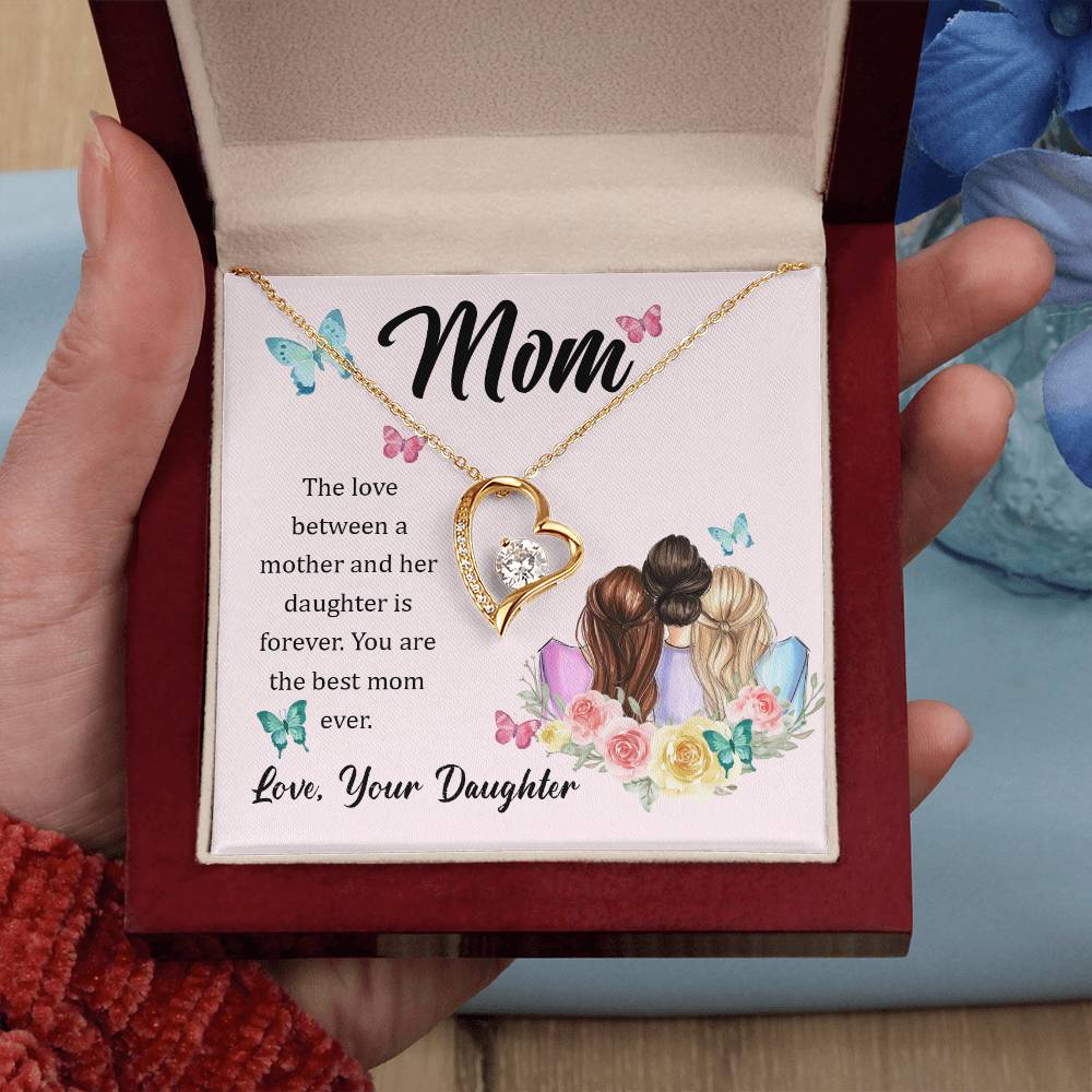 To Mom - The love between - Forever Love Necklace