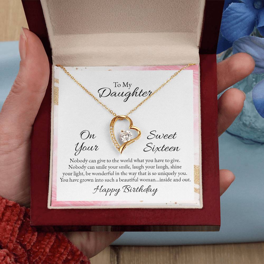 To Daughter - On your sweet sixteen - Forever Love Necklace