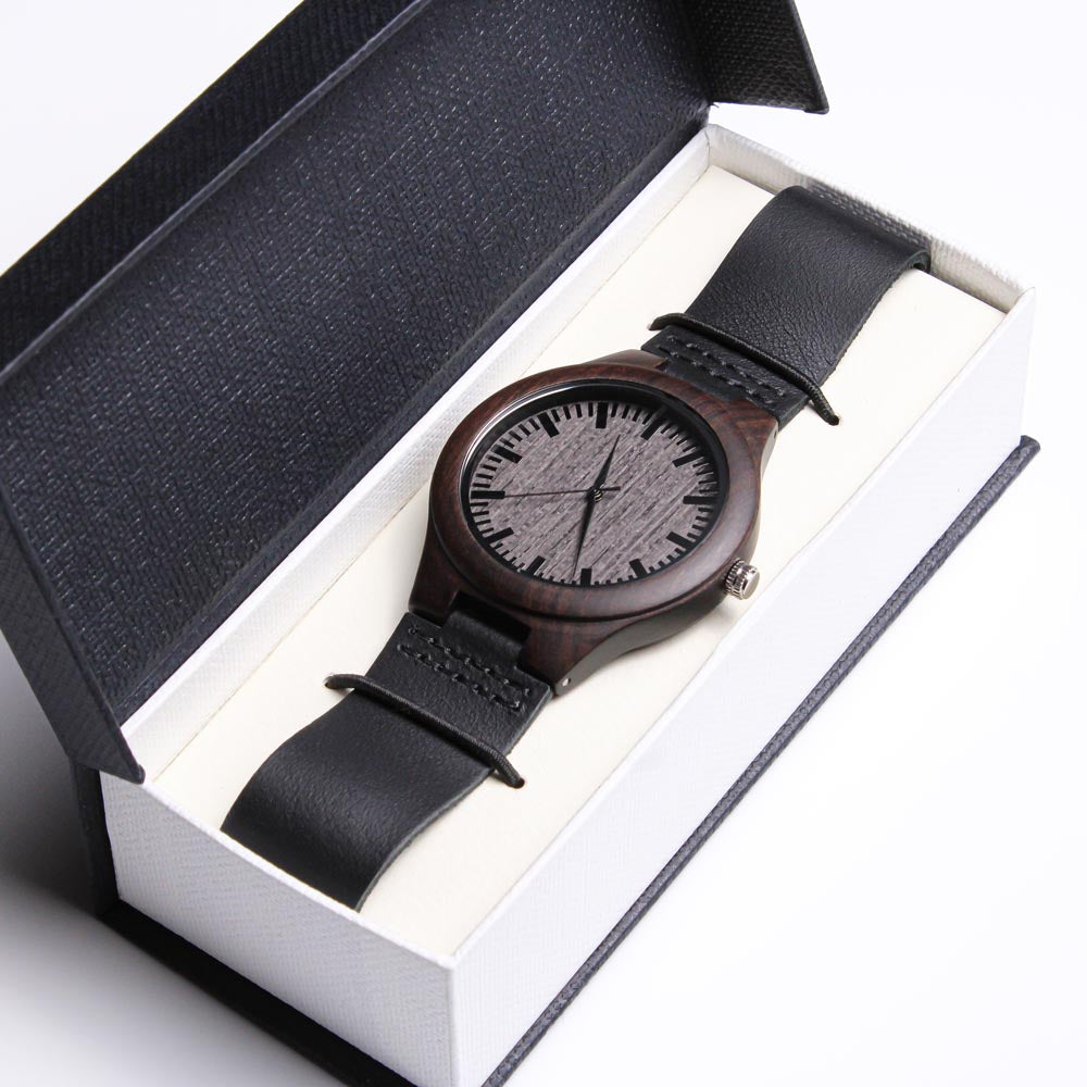 To Husband - To my husband - Wood Watch with Engraving