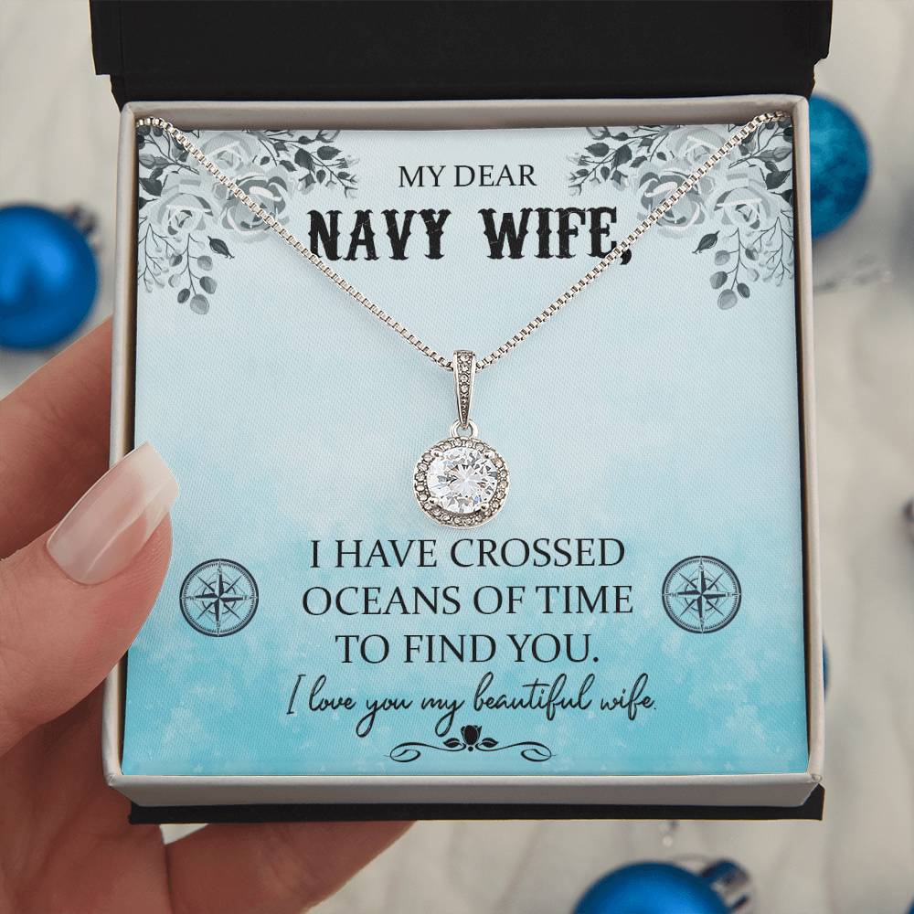 To Navy Wife - I have crossed - Eternal Hope Necklace