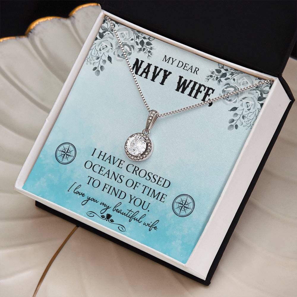 To Navy Wife - I have crossed - Eternal Hope Necklace