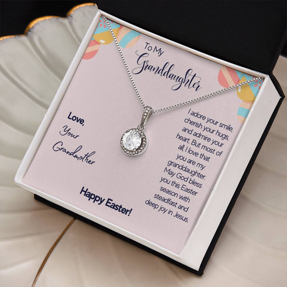 To Granddaughter - I adore your smile - Eternal Hope Necklace