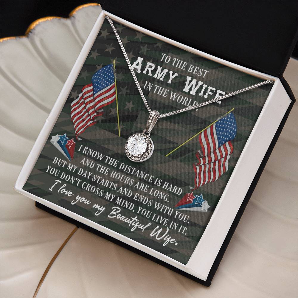 To Army Wife - I know the distance - Eternal Hope Necklace