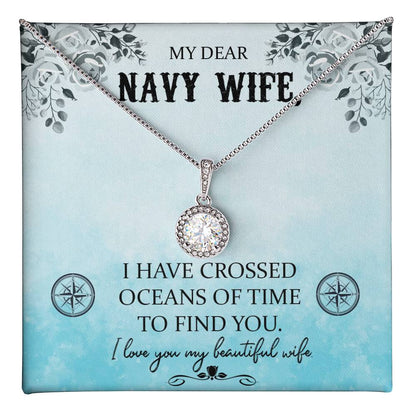 To Navy Wife - I have crossed - Eternal Hope Necklace