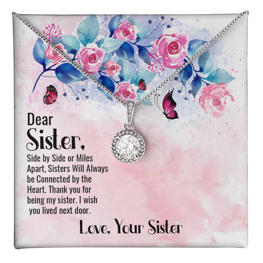 To Sister - Side by side - Eternal Hope Necklace