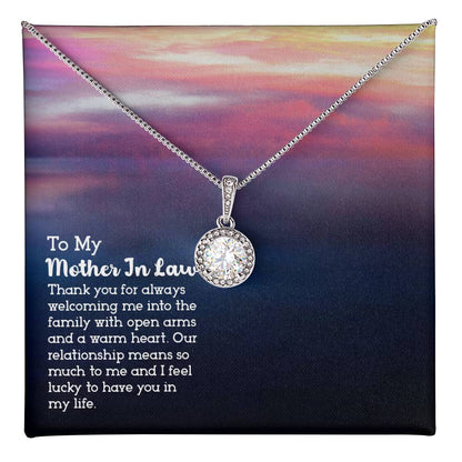 To Mother In Law - Thank you for always - Eternal Hope Necklace