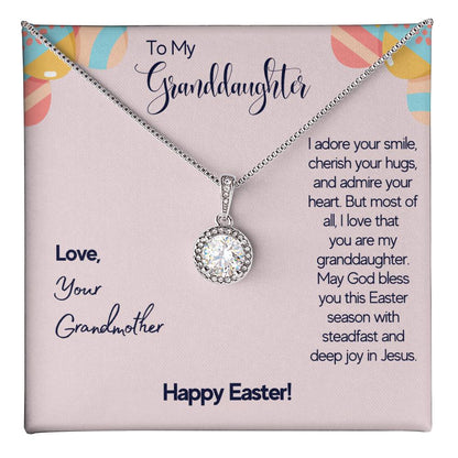 To Granddaughter - I adore your smile - Eternal Hope Necklace