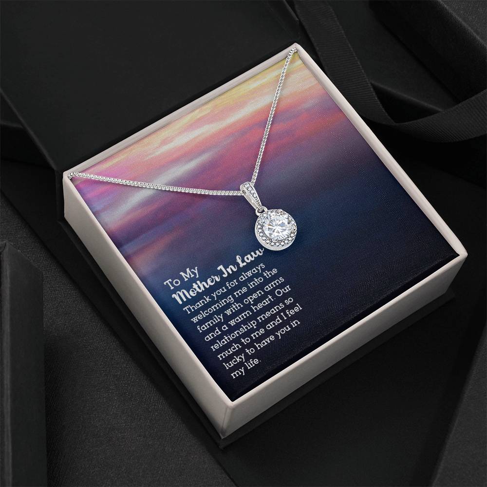 To Mother In Law - Thank you for always - Eternal Hope Necklace