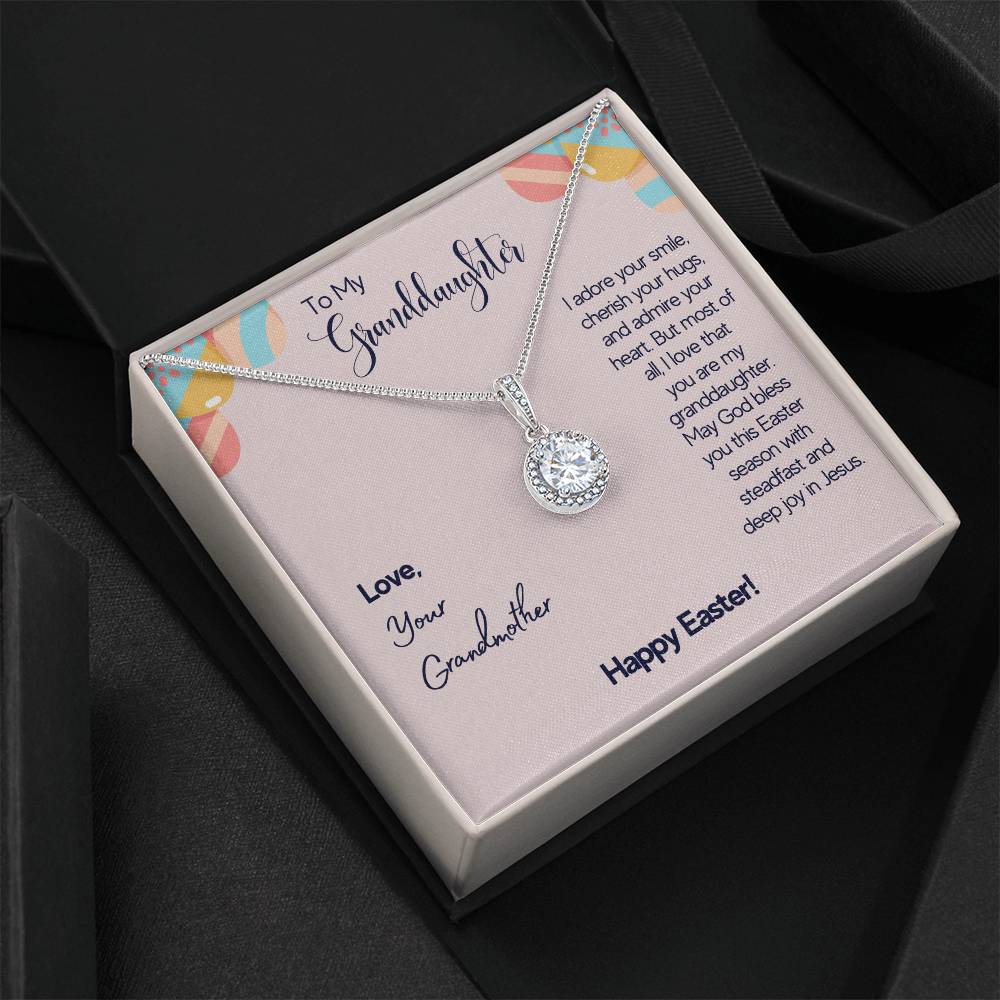 To Granddaughter - I adore your smile - Eternal Hope Necklace