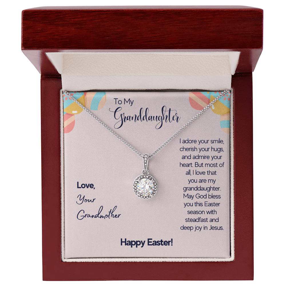 To Granddaughter - I adore your smile - Eternal Hope Necklace