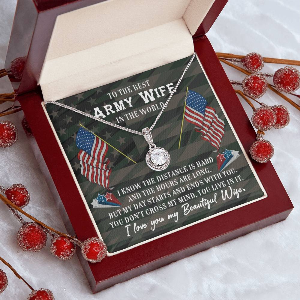 To Army Wife - I know the distance - Eternal Hope Necklace